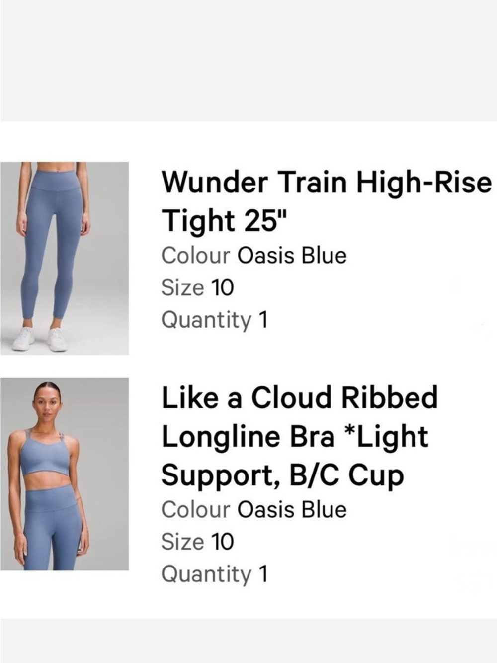 Lululemon Oasis Blue Legging and Sports Bra Set - Picture 8 of 8